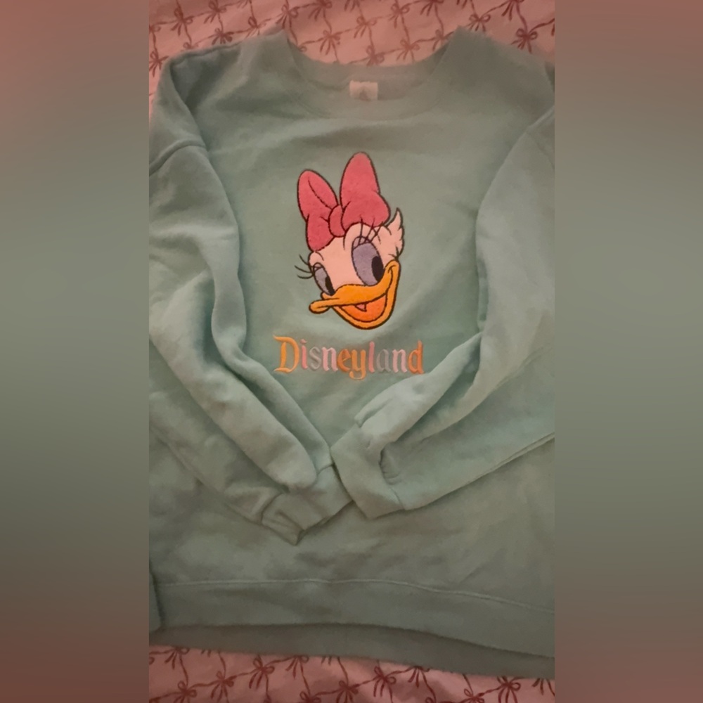 Disneyland Oversized Sweatshirt with Daisy Duck Embroidery